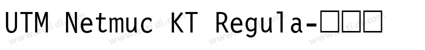 UTM Netmuc KT Regula字体转换